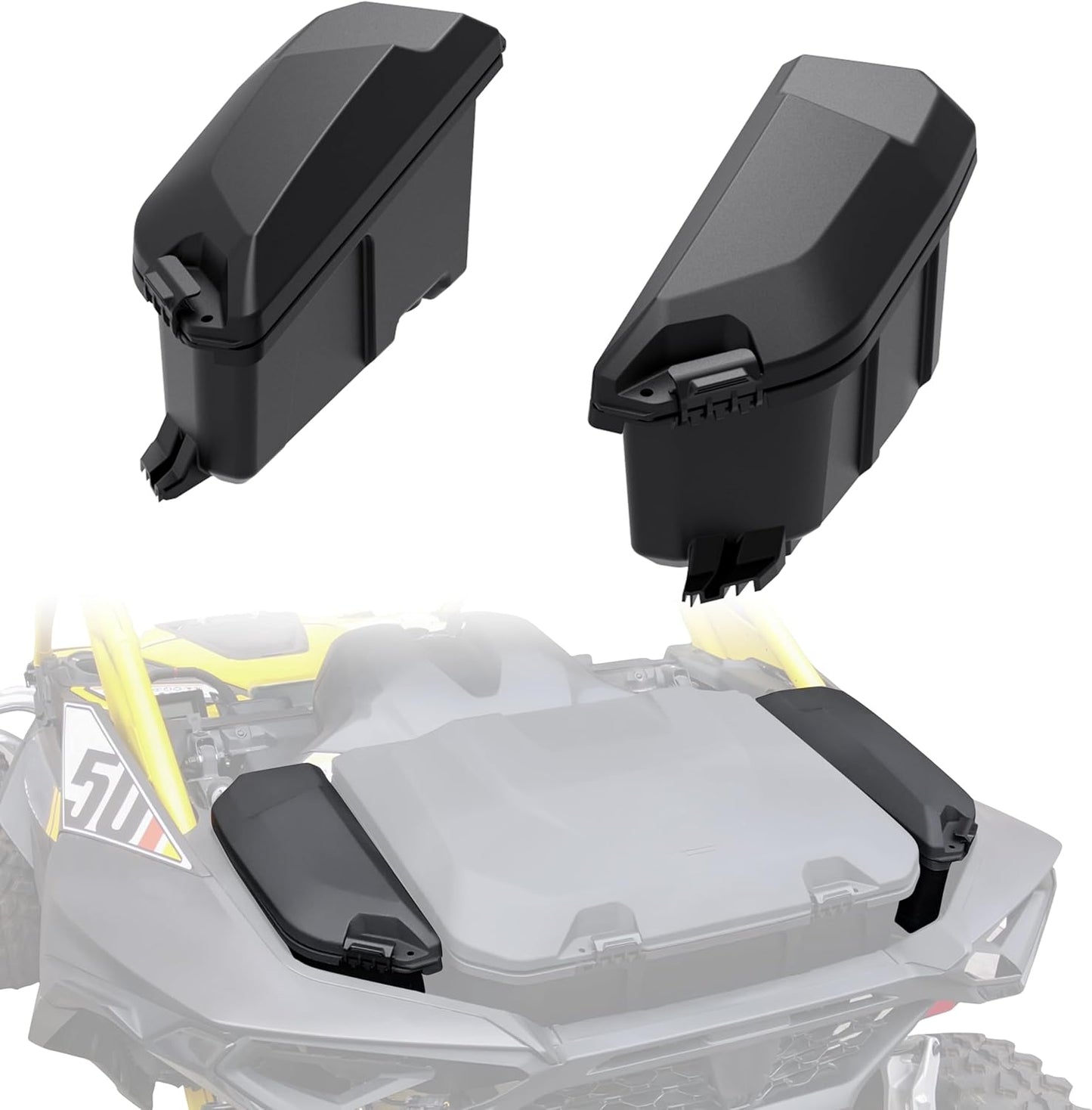 Caja de carga trasera resistente al agua de gran capacidad de 96 litros & Juego de cajas de almacenamiento de carga lateral de 13,5 l para <tc>Maverick</tc> R MAX X RS 2024+