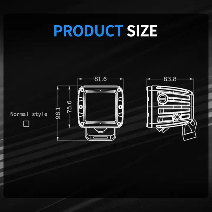 Funcție duală 4 ”LED -uri, alb și chihlimbar
