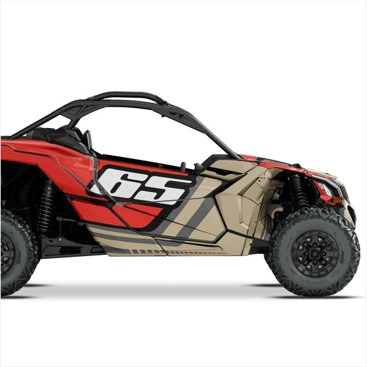 Номер (пользовательский) дизайн наклейки для Can-Am Maverick X3