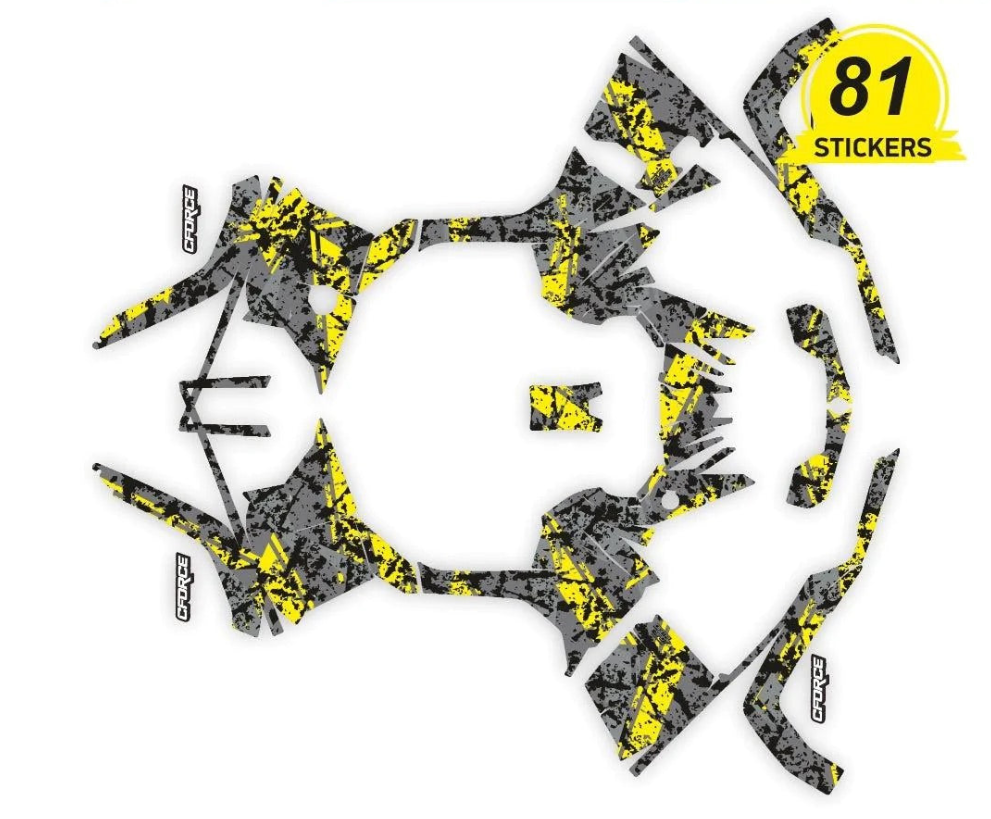 Pegatinas de diseño de manchas digitales para cfmoto cforce