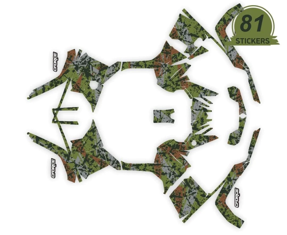 Pegatinas de diseño de manchas digitales para cfmoto cforce