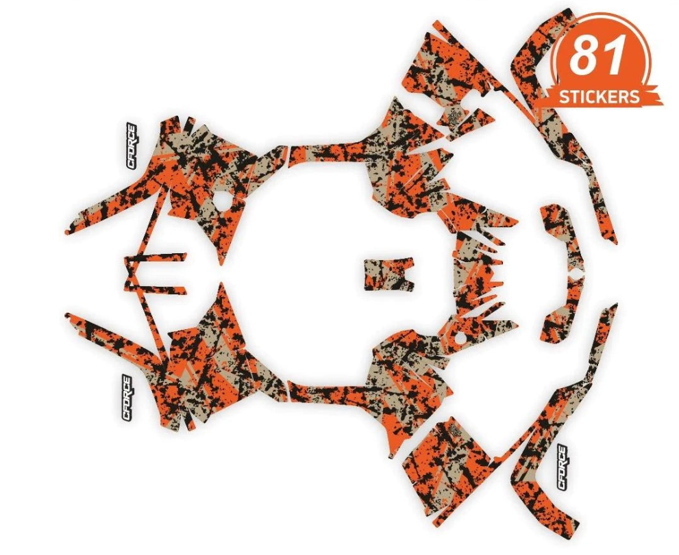 Ψηφιακά αυτοκόλλητα σχεδιασμού σημείων για cfmoto cforce