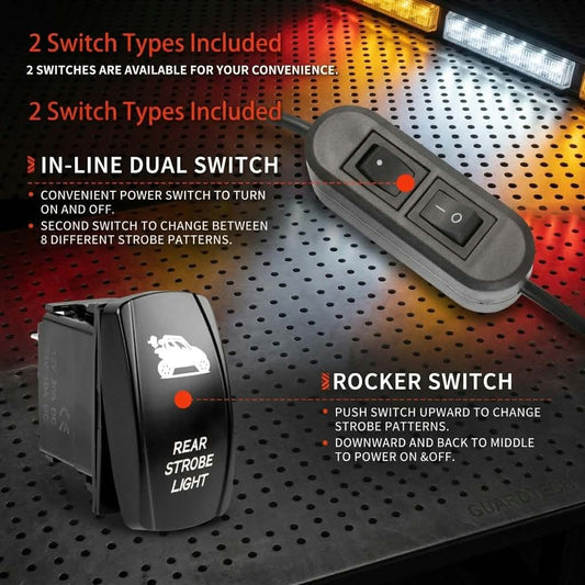 30" Multi-Function UTV LED Chase Light Bar