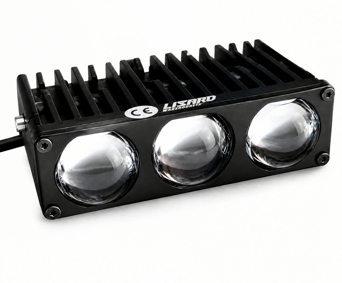 Triple Lens GhostLink HD Bi-LED Projector Grille Light with Laser High Beam