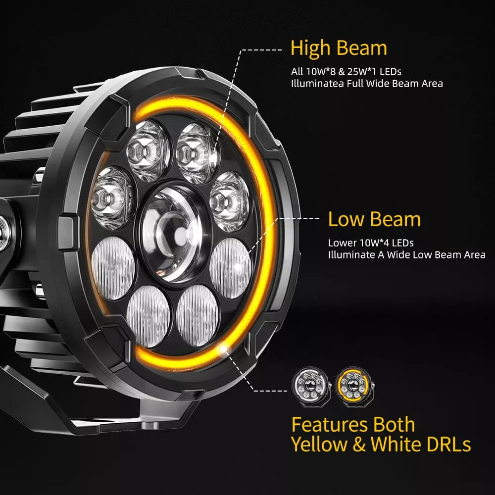 High-Low Beam Head Light with 4-level Control