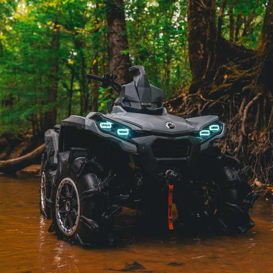 Paquete de 4 luces delanteras para Can-Am 2023+ <tc>Outlander</tc> & <tc>Renegade</tc> /2024+<tc>Maverick</tc> R/Canyon 2025+/Spyder F3 2025+/Aodes Pathcross 2025+