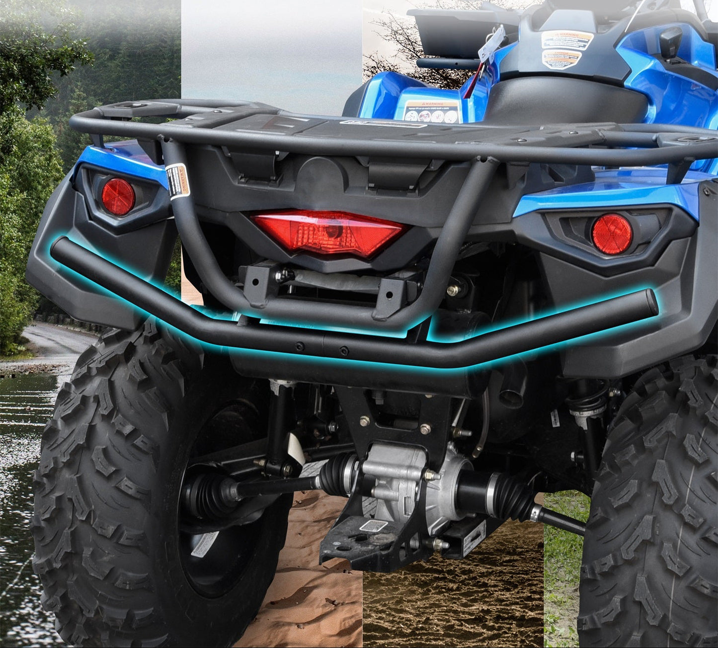 Protector de parachoques trasero XT de acero combinado para Can-Am <tc>Outlander</tc>