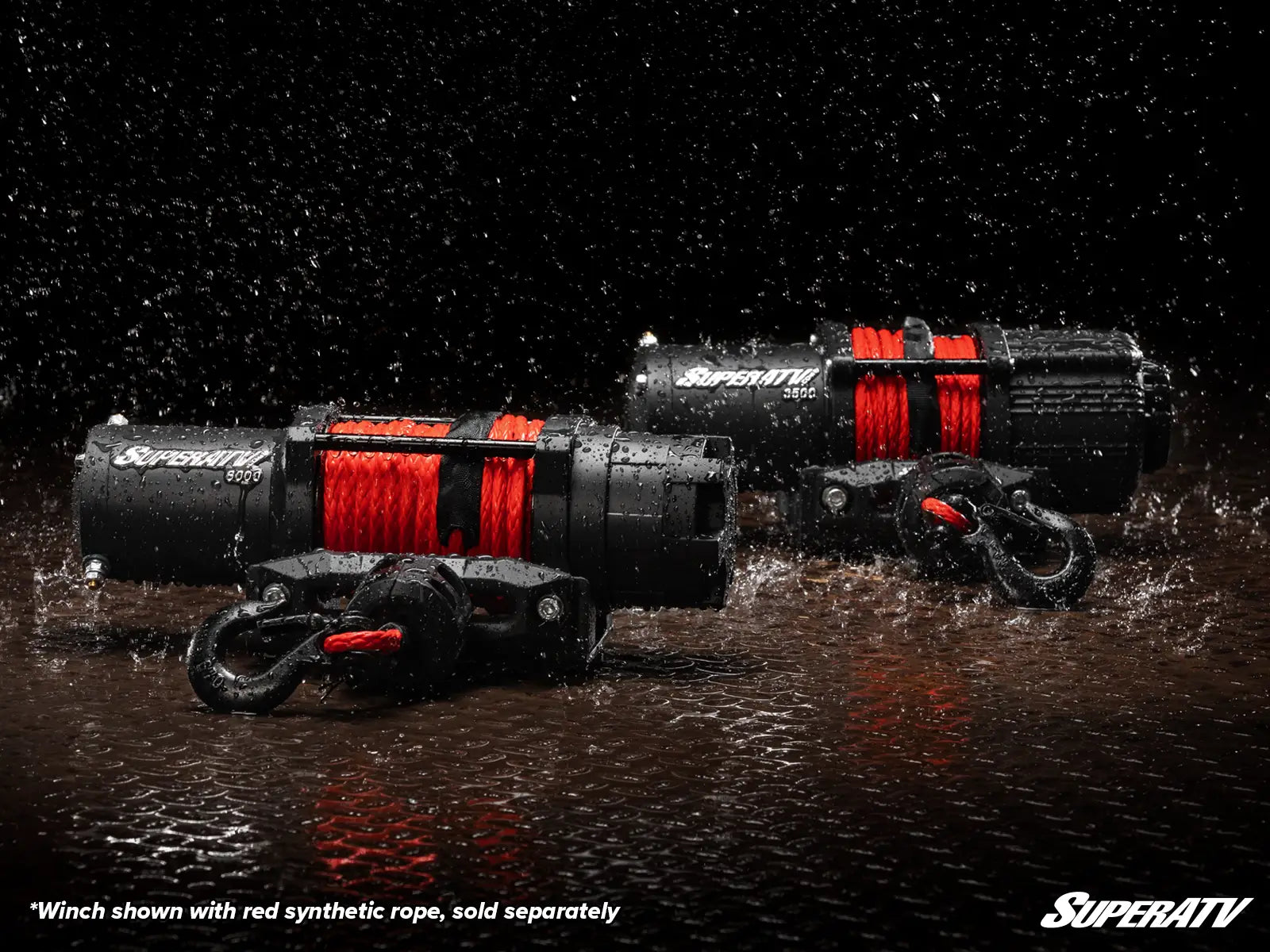 Superatv, 3500 фунтов. (1587 кг) UTV/ATV Лебедка (с беспроводной дистанционной и синтетической веревкой)