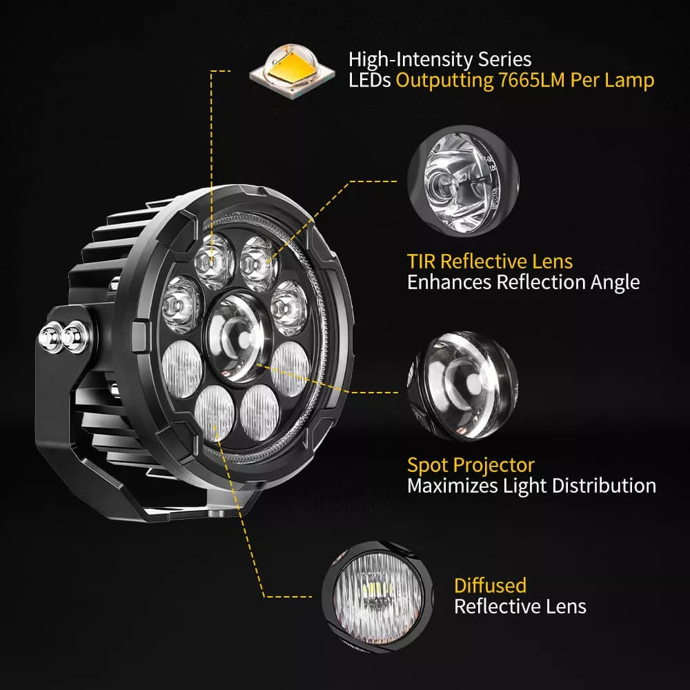 High-Low Beam Head Light with 4-level Control