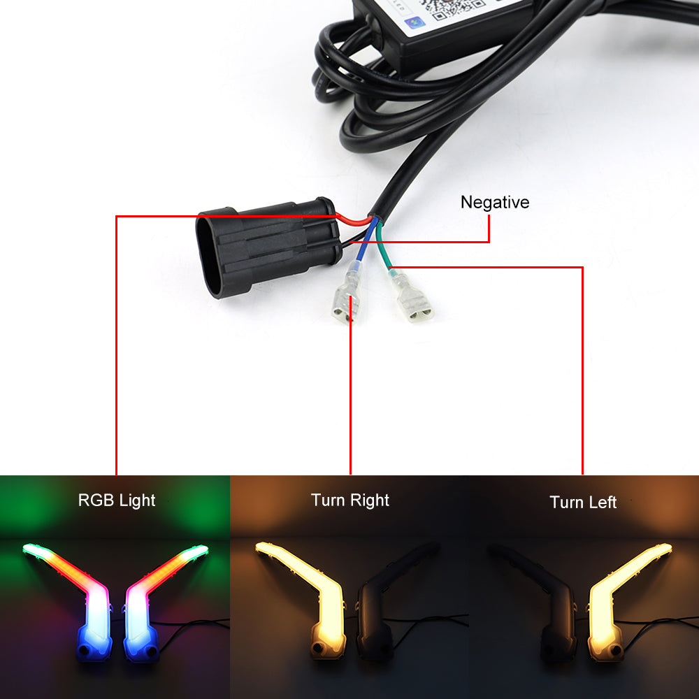 RGB elülső LED-es irányjelző lámpa Can Am Maverick X3 2016-2023-hoz