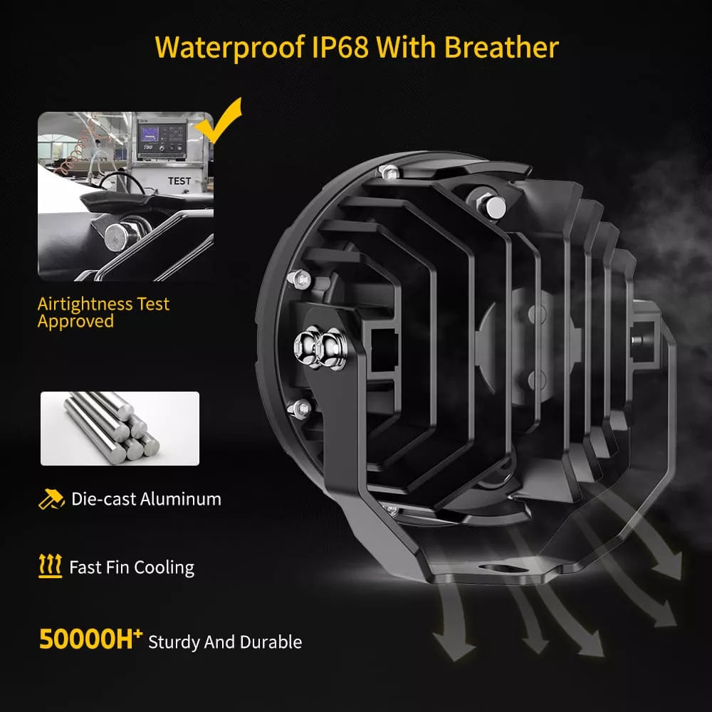 High-Low Beam Head Light with 4-level Control