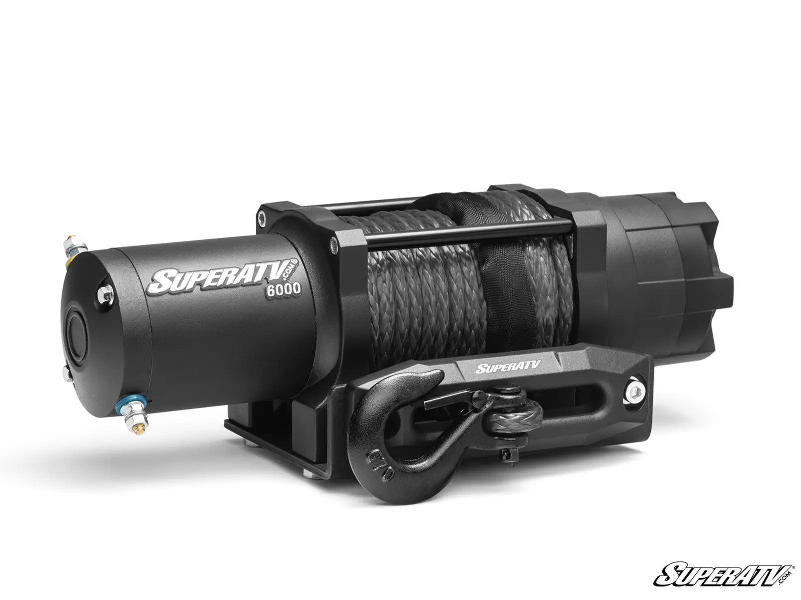 Superatv, 6000 фунтов (2721 кг) UTV/ATV Winch (с беспроводной дистанционной и синтетической веревкой)
