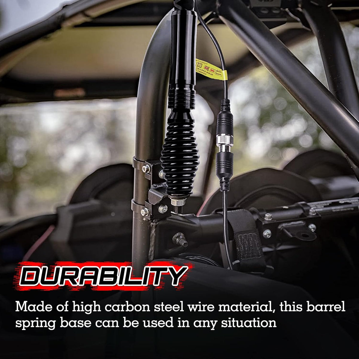OFFROADTOWN Heavy-Duty Barrel Spring Mounting Base Pair for LED Whip Lights