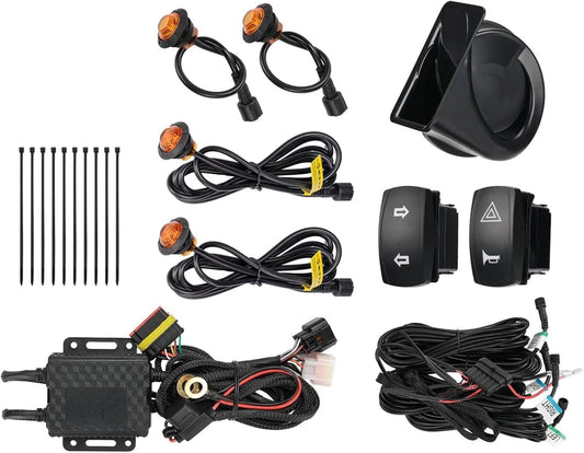 Universal Plug & Play UTV Turn Signal and Horn Kit with LED Rocker Switches