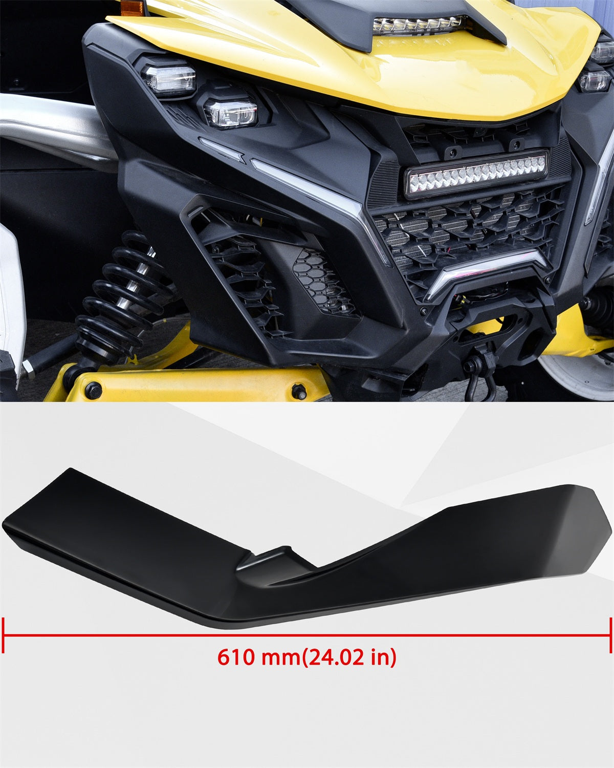 Front Left & Right DRL Fairing Trim Panel Kit for Can-Am Maverick R MAX X RS RC 2024+