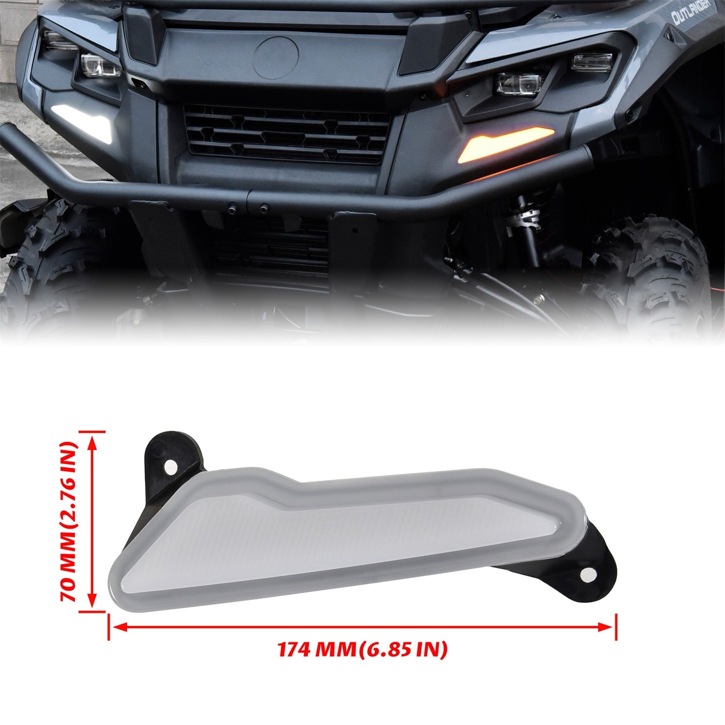 LED Front Bumper Lights Front with Turn Signal Light for Can-Am Outlander