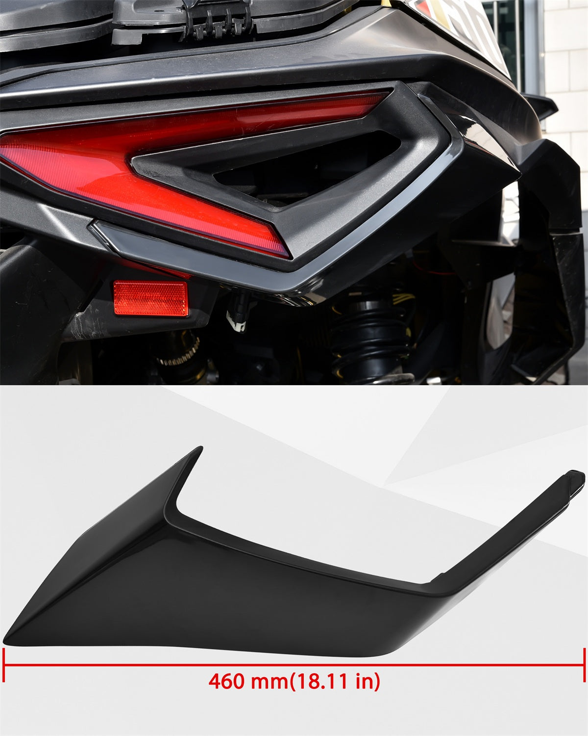 Rear Left & Right Taillight Trim Panel Kit for Can-Am Maverick R MAX X RS RC 2024+