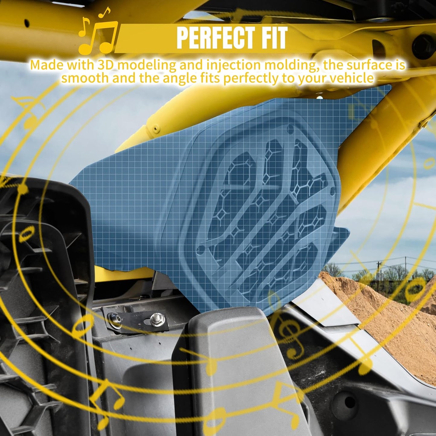 Rear Seat Speaker Pods for Can-Am Maverick R MAX X RS 2024+