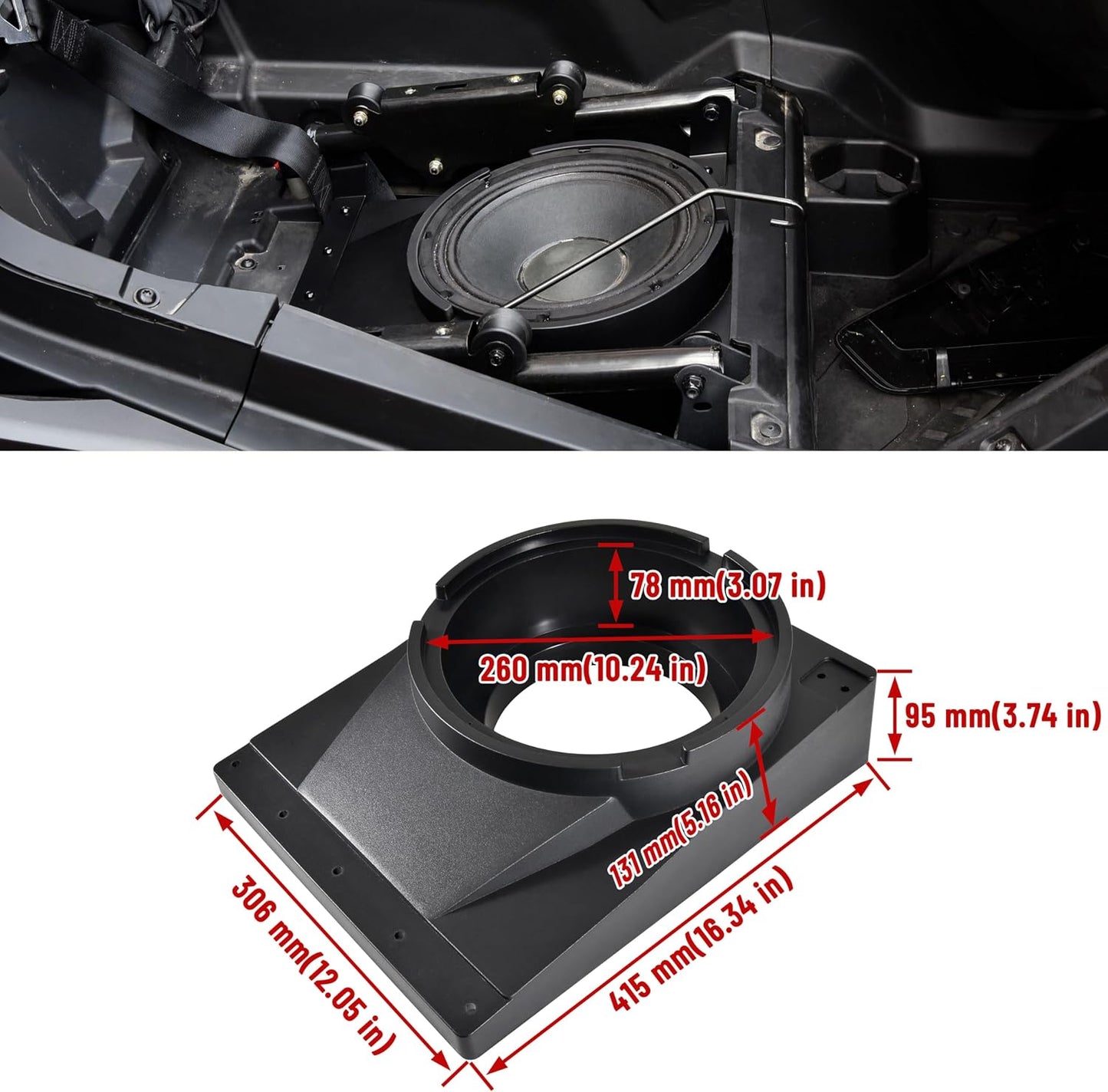 Under Seat Speaker Pod for Can-Am Maverick R MAX X RS 2024+