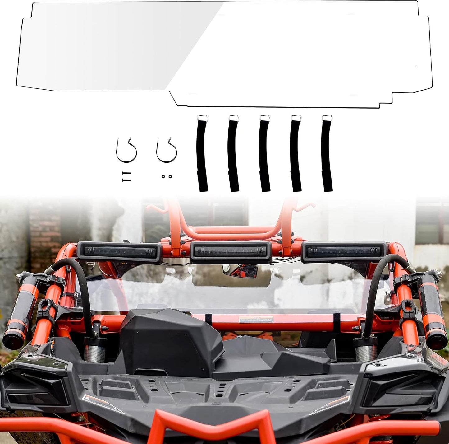 Lunotto posteriore trasparente per Can-Am <tc>Maverick</tc> X3 &  MAX 2017-2026