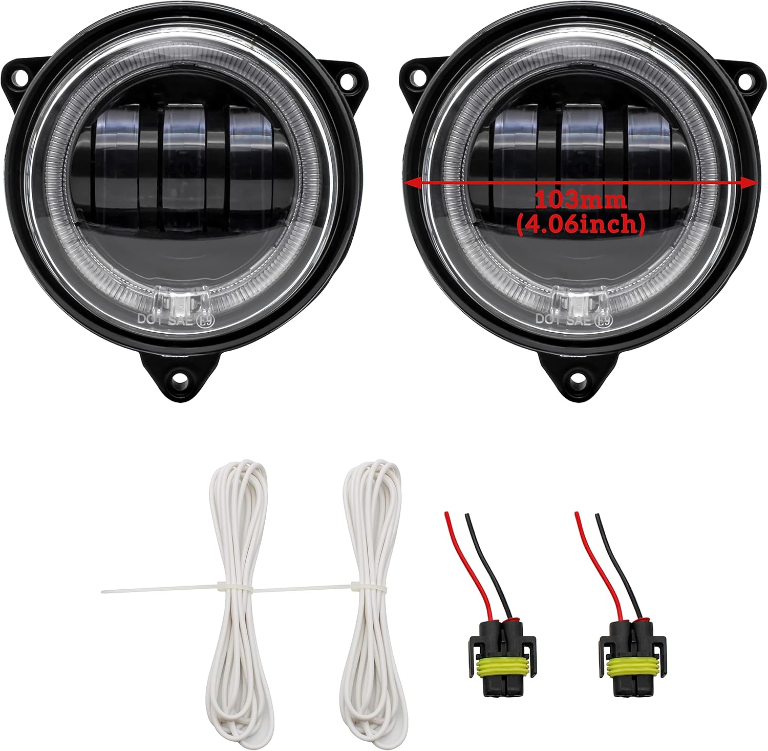 Светодиодные фары ближнего света с кольцевыми дневными ходовыми огнями для <tc>Outlander</tc> 500 650 800 850 1000 XMR STD XT XT-P 2012-2022