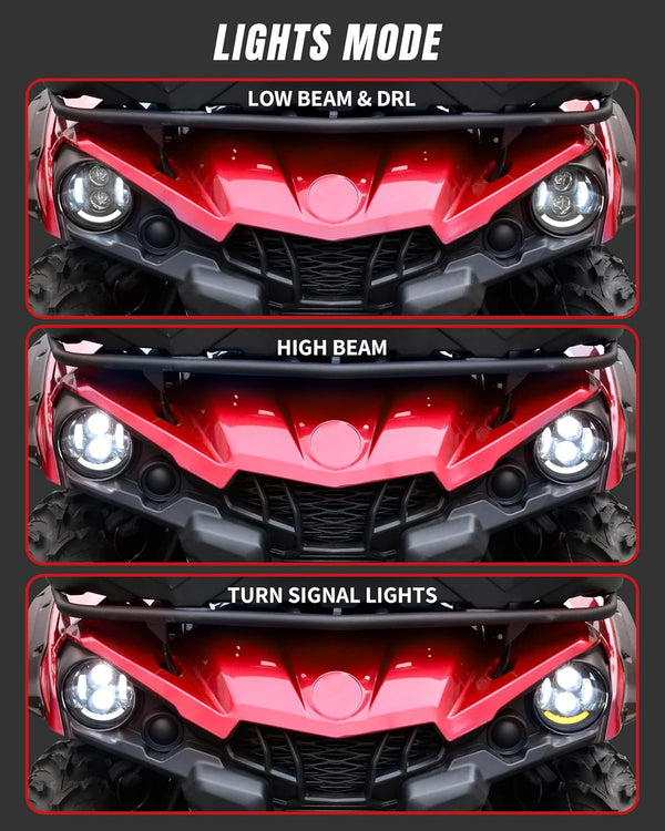 LED Headlights with Turning Signal for Outlander 450 500 570, 2015-2024