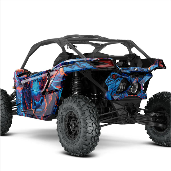 GLARING BULL design stickers for Can-Am Maverick X3