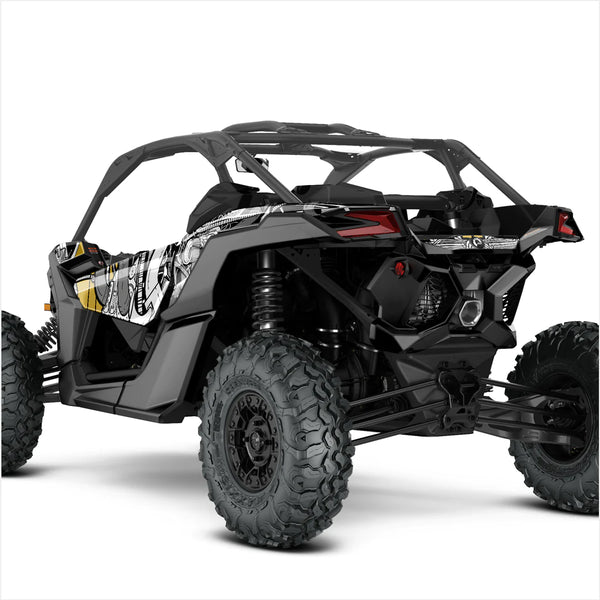 Autocollants design PETROL HEAD pour Can-Am Maverick X3