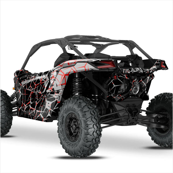 QUAKE-ontwerpstickers voor Can-Am Maverick X3