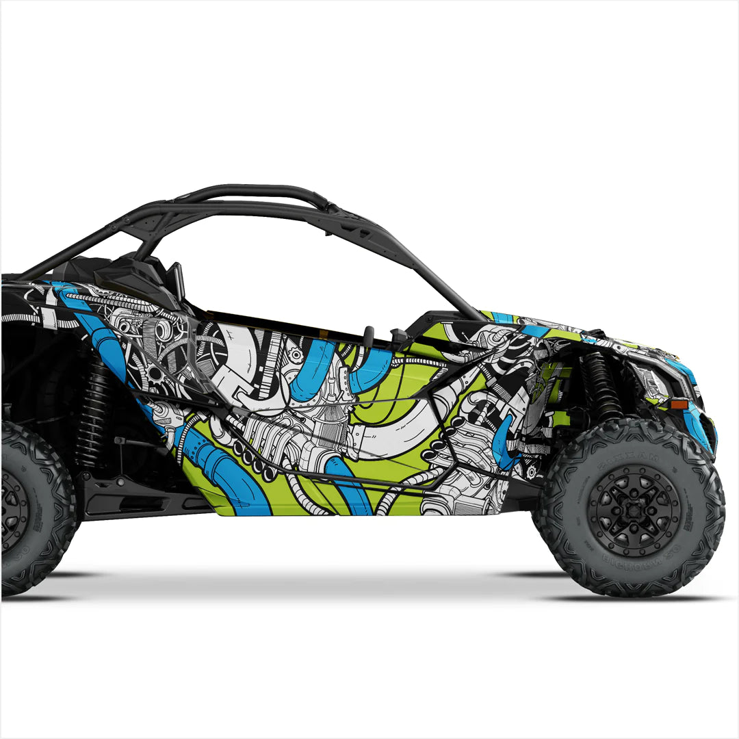 Autocollants design PETROL HEAD pour Can-Am Maverick X3