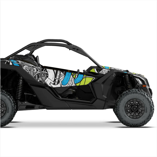 BENZINEKOP-ontwerpstickers voor Can-Am Maverick X3