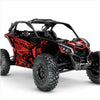 BRUTAL designstickers voor Can-Am Maverick X3 (rood)