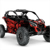 Pegatinas de diseño BRUTAL para Can-Am Maverick X3 (Rojos)