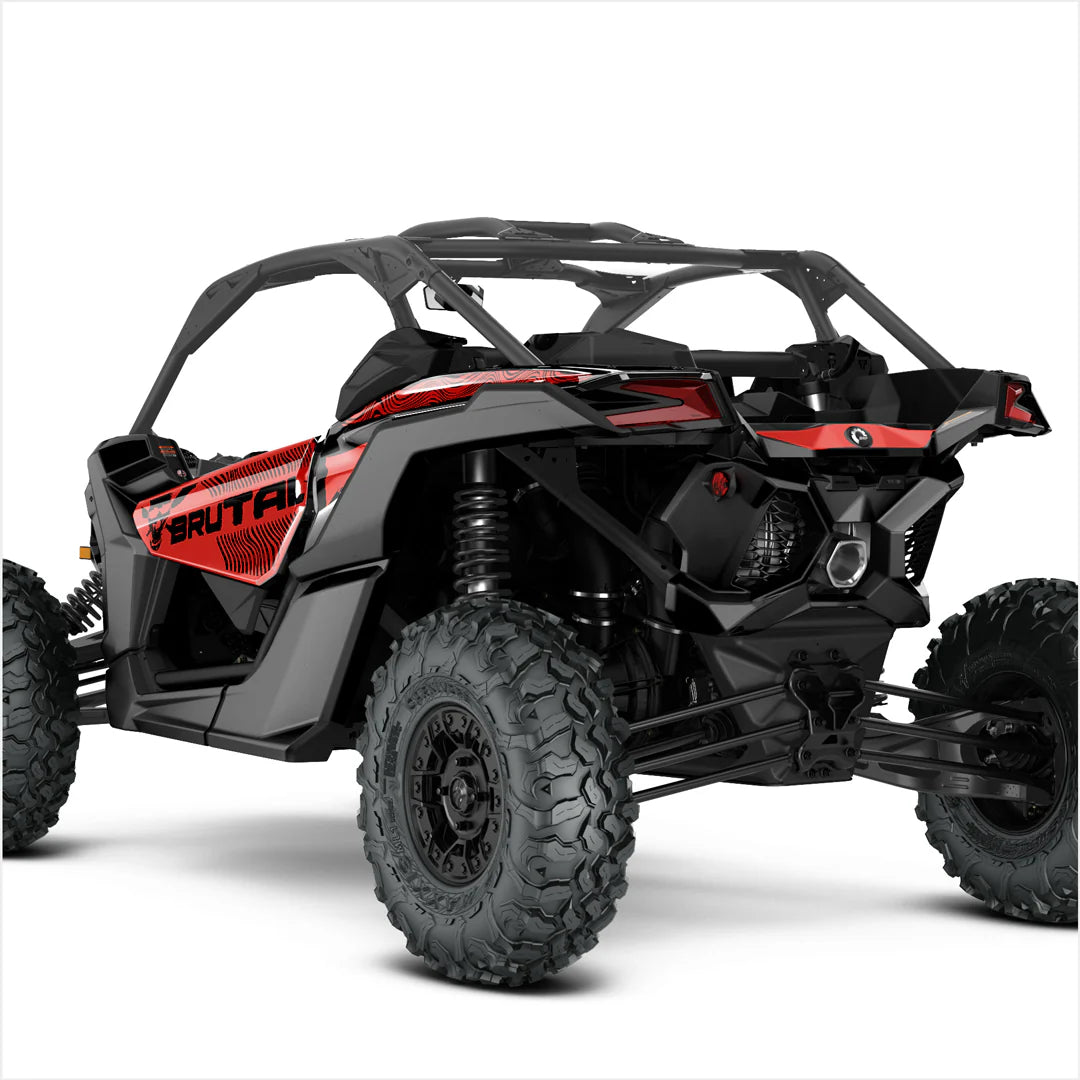 BRUTAL Designaufkleber für Can-Am Maverick X3 (Rot)