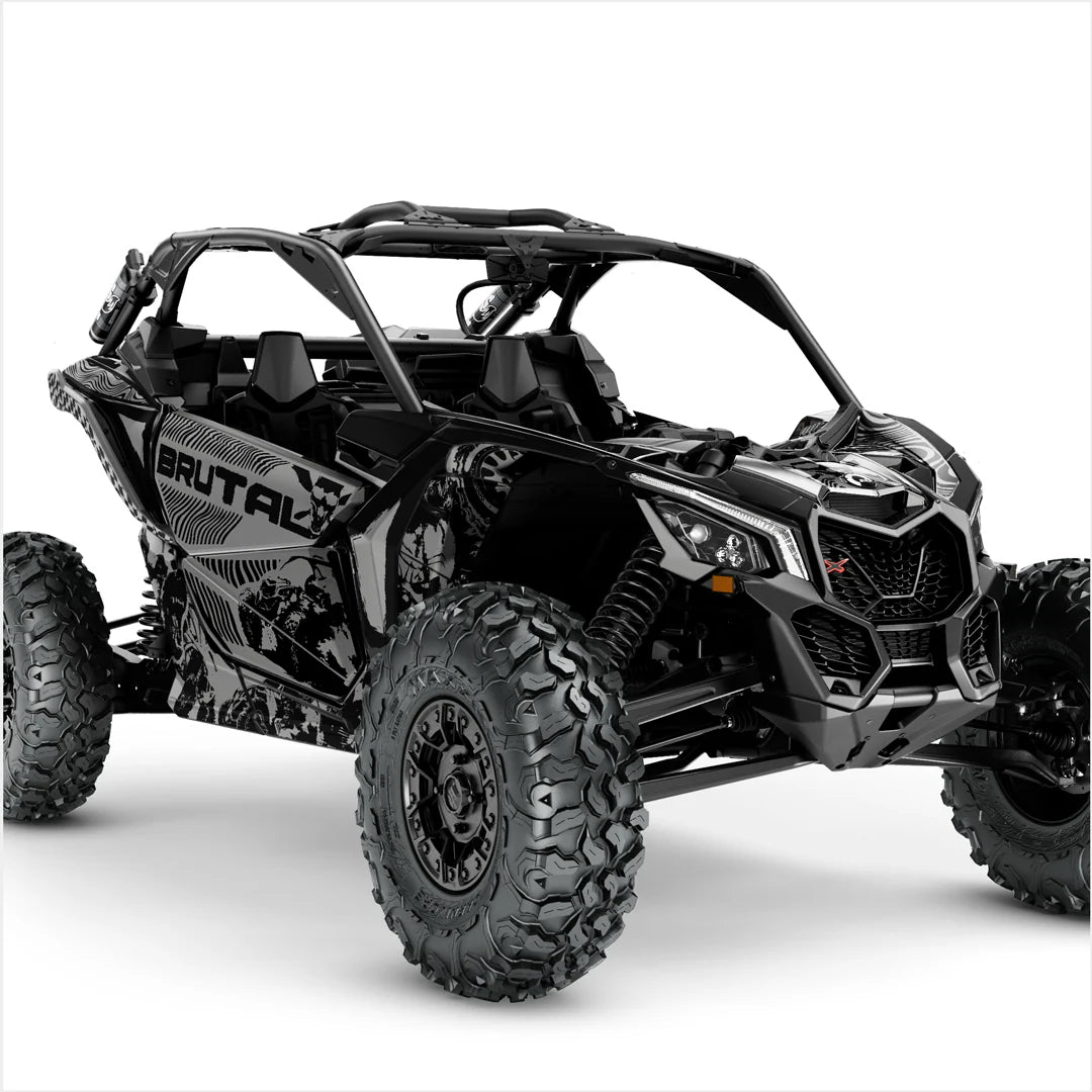 BRUTAL Designaufkleber für Can-Am Maverick X3 (Grau)