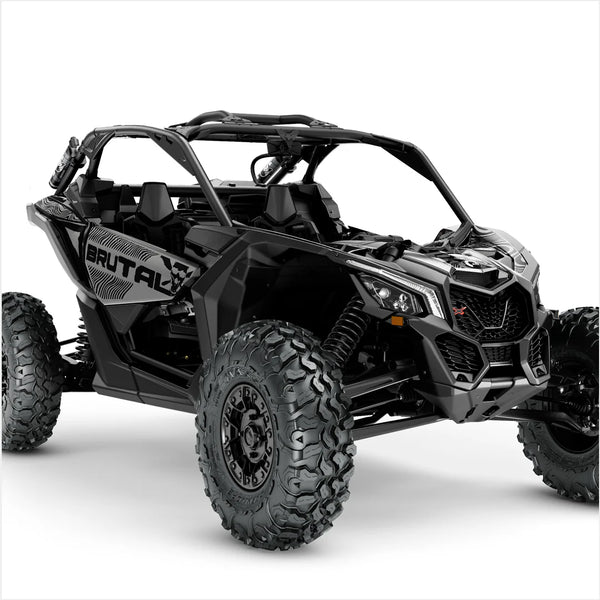 Pegatinas de diseño BRUTAL para Can-Am Maverick X3 (Gris)