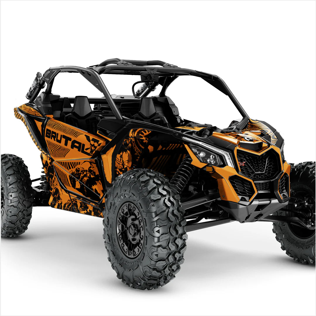 Adesivi dal design BRUTAL per Can-Am Maverick X3 (giallo scuro)