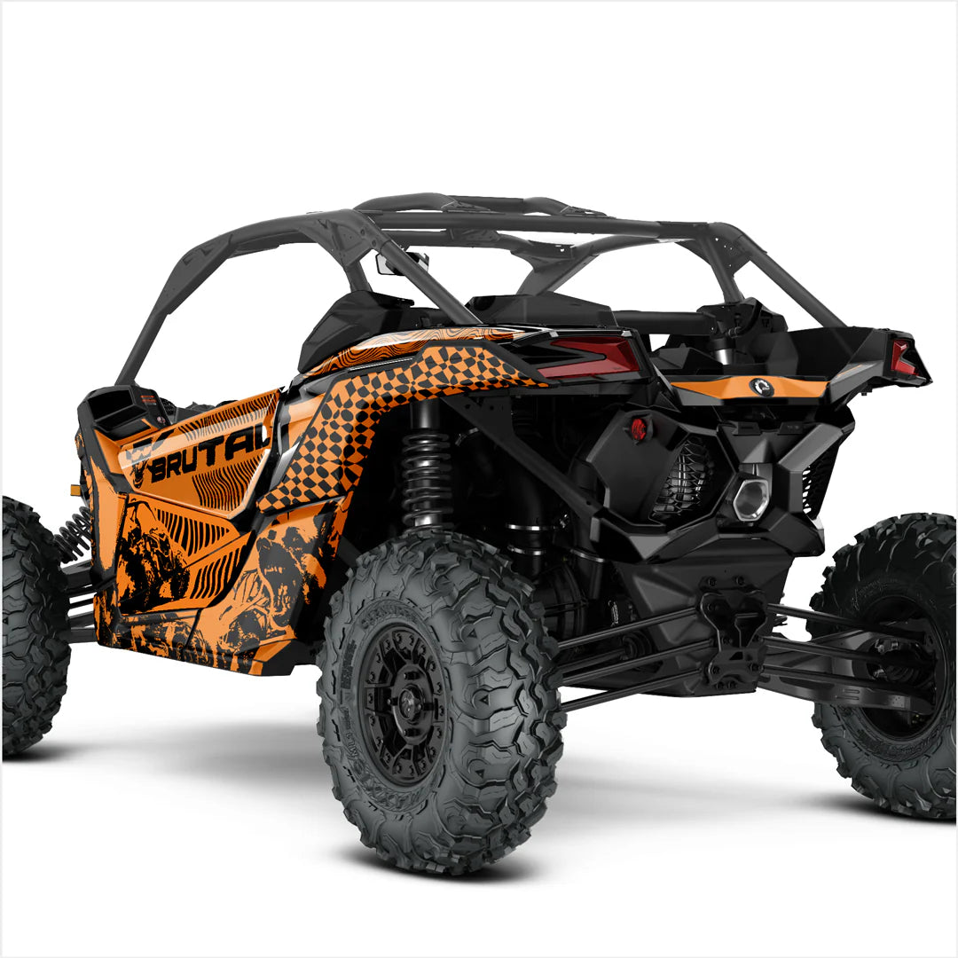 BRUTAL dizaina uzlīmes Can-Am Maverick X3 (tumši dzeltenas)