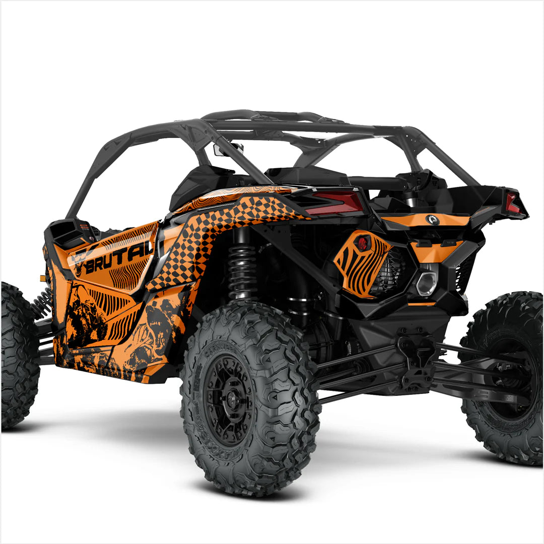 BRUTAL Designaufkleber für Can-Am Maverick X3 (Dunkelgelb)