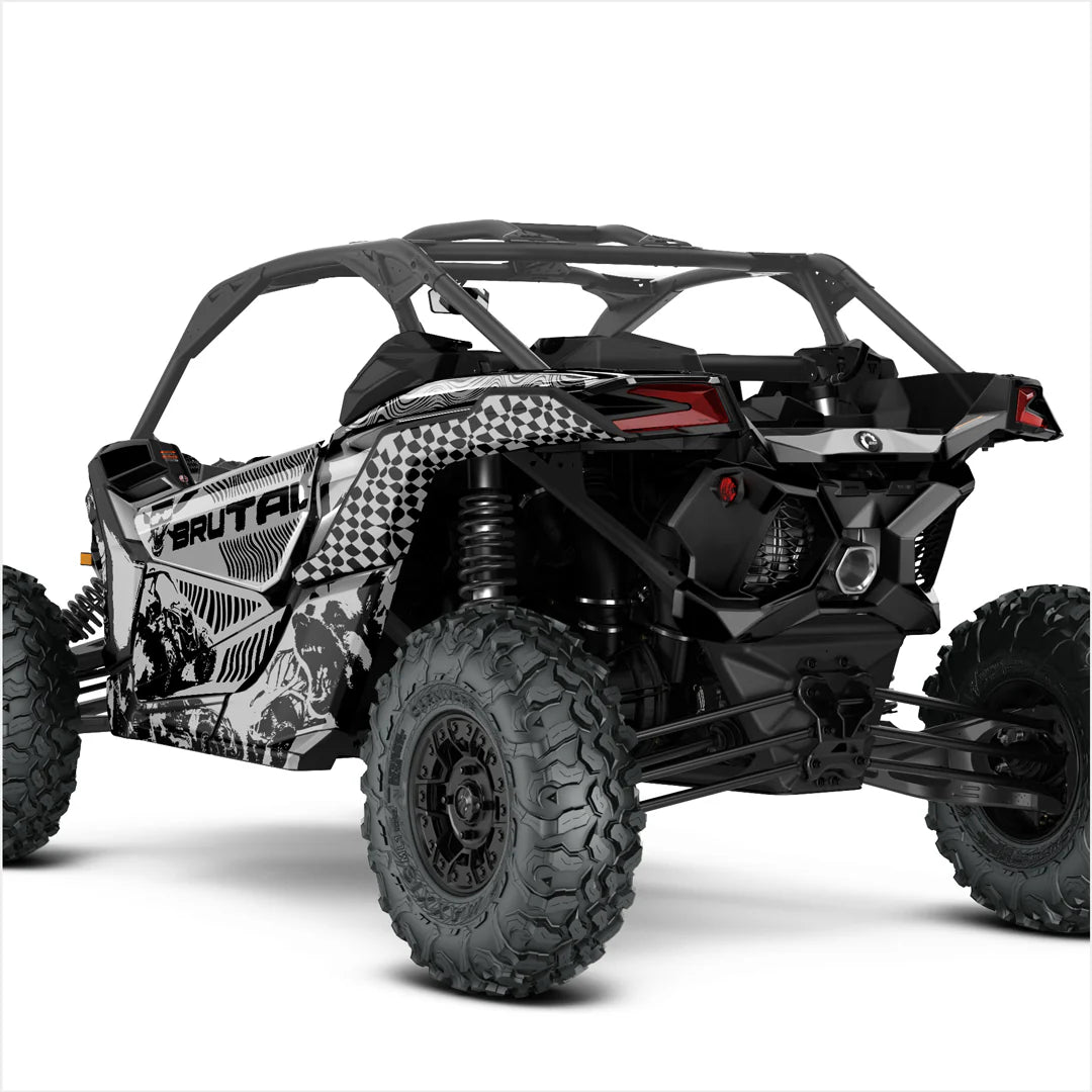 Pegatinas de diseño BRUTAL para Can-Am Maverick X3 (Gris claro)