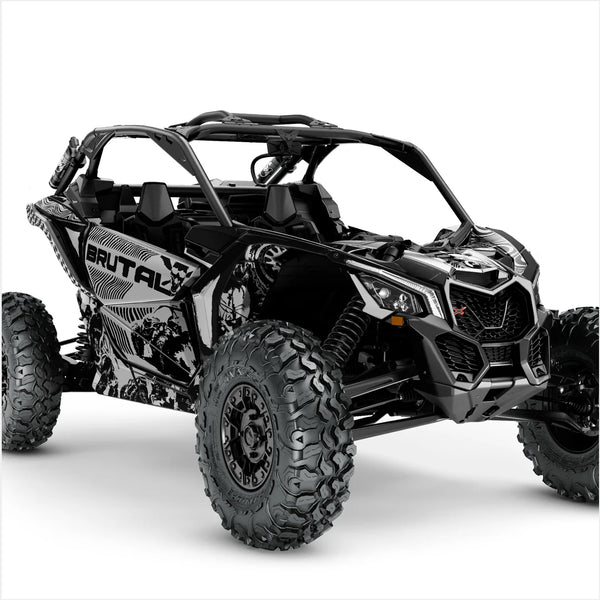 BRUTAL dizaina uzlīmes Can-Am Maverick X3 (gaiši pelēks)