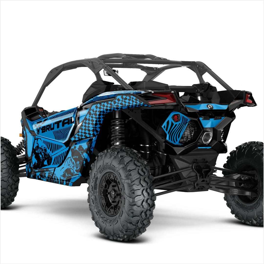 BRUTAL dizaino lipdukai, skirti Can-Am Maverick X3 (mėlyni)