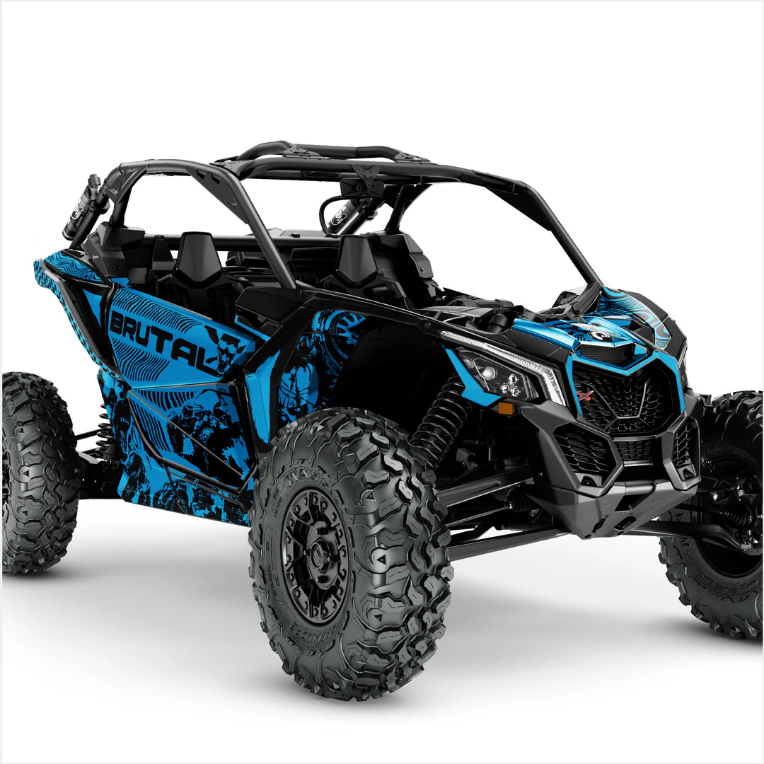 Pegatinas de diseño BRUTAL para Can-Am Maverick X3 (Azul)