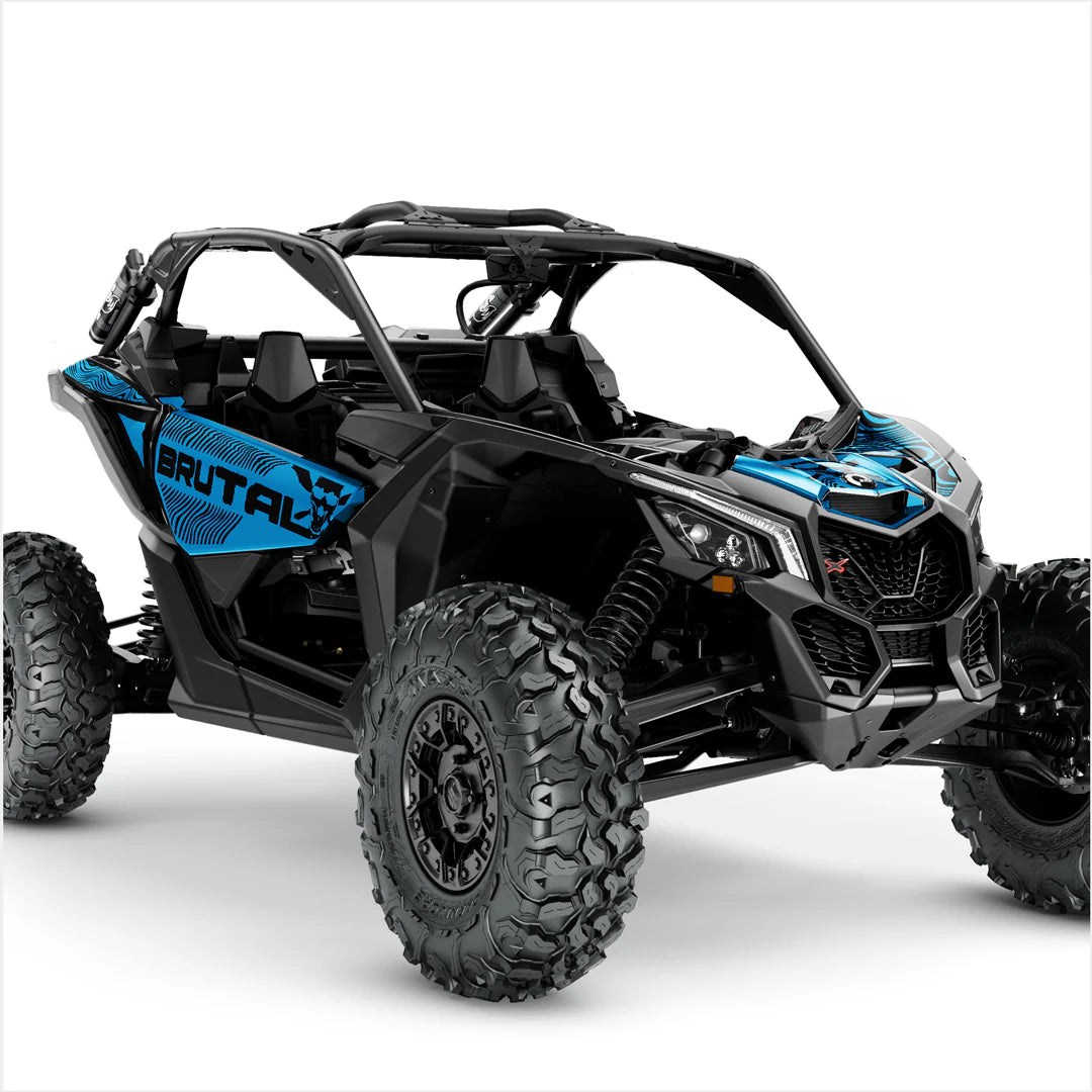 Pegatinas de diseño BRUTAL para Can-Am Maverick X3 (Azul)