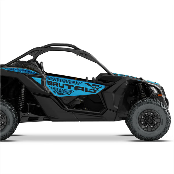 BRUTAL design stickers for Can-Am Maverick X3 (Blue)