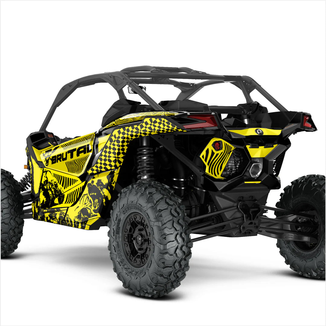 Adesivi dal design BRUTAL per Can-Am Maverick X3 (Giallo 2)