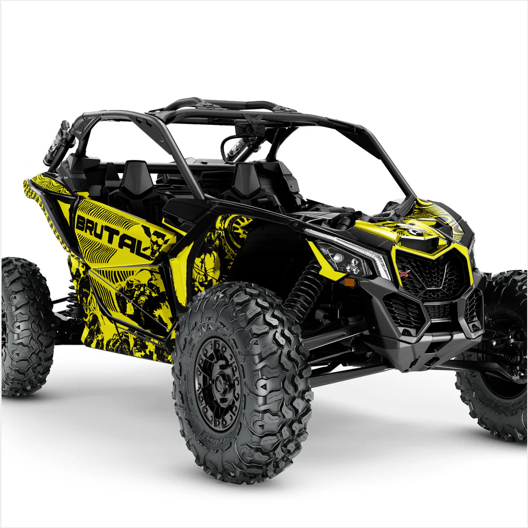 BRUTAL Designaufkleber für Can-Am Maverick X3 (Gelb 2)