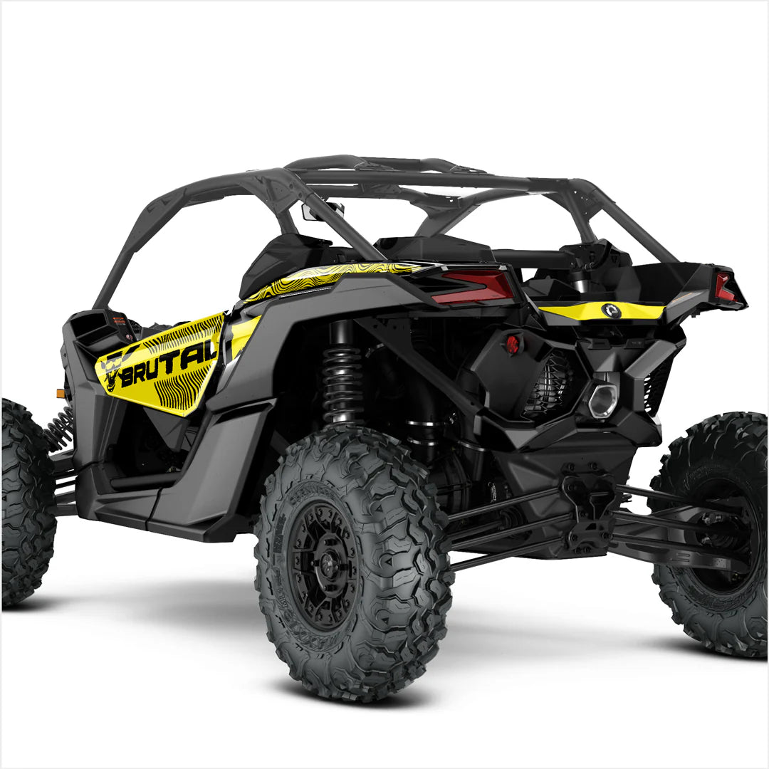 Adesivi dal design BRUTAL per Can-Am Maverick X3 (Giallo 2)