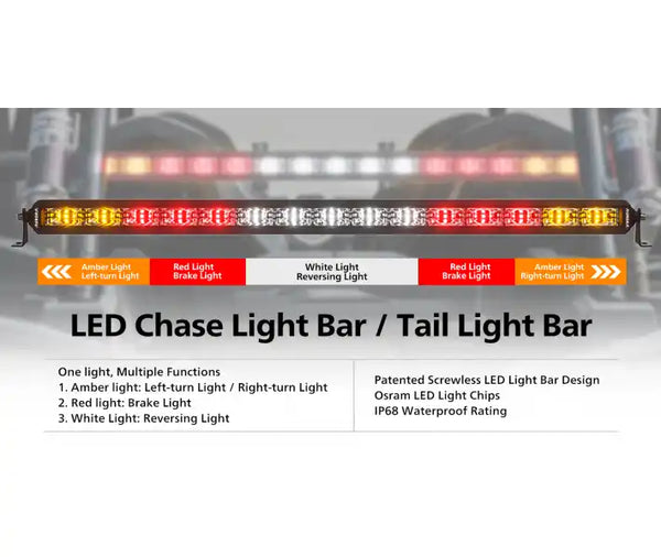 Signal & Warning Rear Light Bar, 30''(76.2cm), 75W