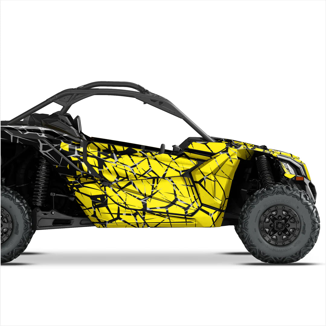 QUAKE dizaina uzlīmes Can-Am Maverick X3